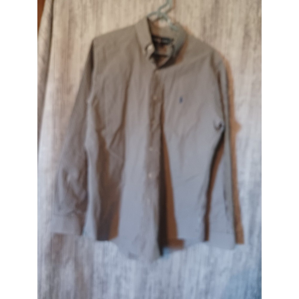 Ralph Lauren Classic Fit Men's L/S Black/White Shirt. Size 15 1/2. See pics